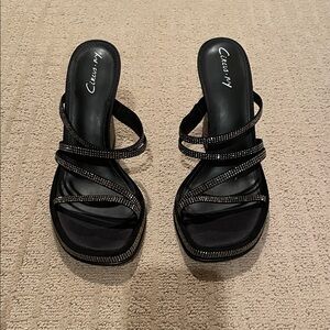 Circus NY Black Strappy Women's Sandals